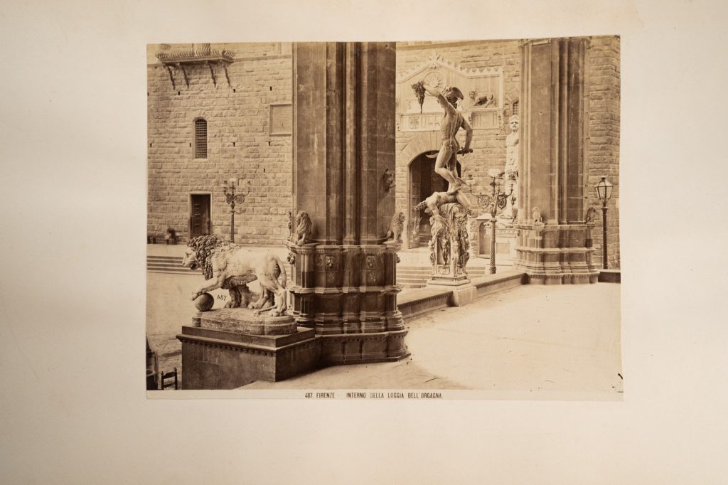 PHOTO Albumine Italie Florence 19X25cm 1880 LOGGIA DELL ORGANA