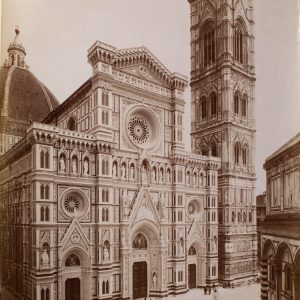 TIRAGE PHOTO ALBUMINE 1880 ITALIE 19X24cm FLORENCE