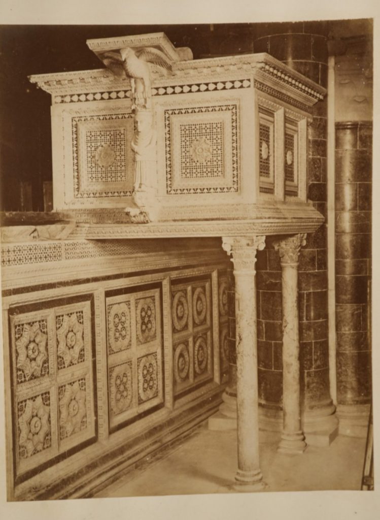 PHOTO Albumine Italie FLORENCE La basilique San Miniato al Monte 19X24cm 1870
