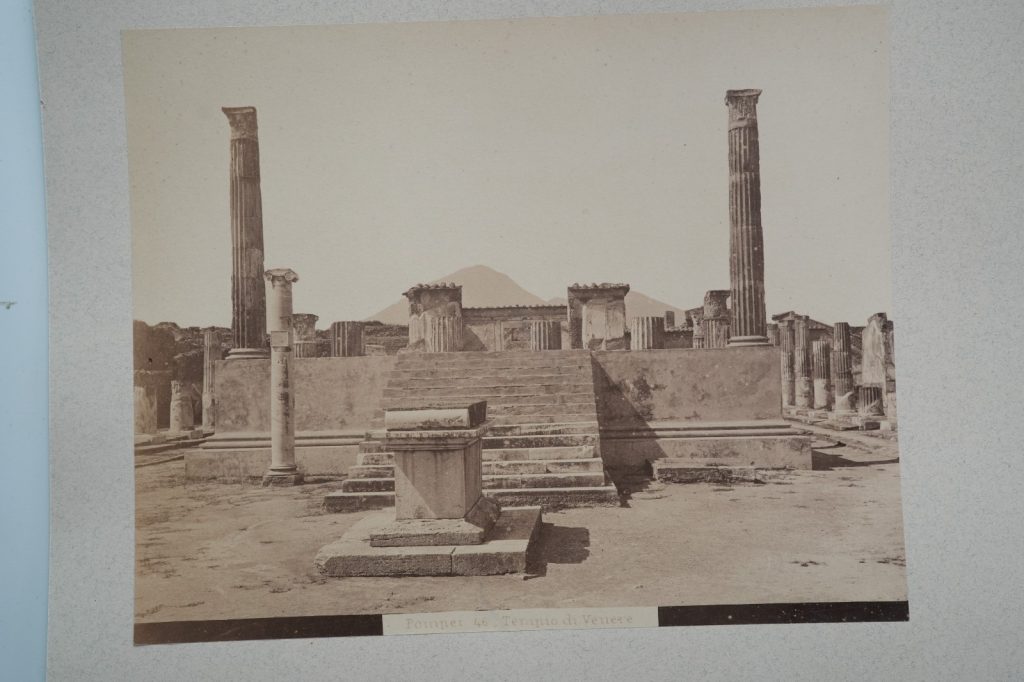 PHOTO Albumine Italie POMPEI Vésuve casa del Torello 21X25cm 1880