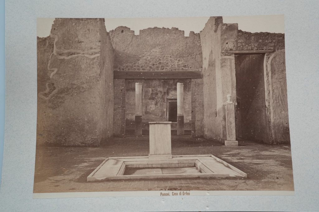 PHOTO Albumine Italie POMPEI CASA DI ORBO 18X25cm 1880