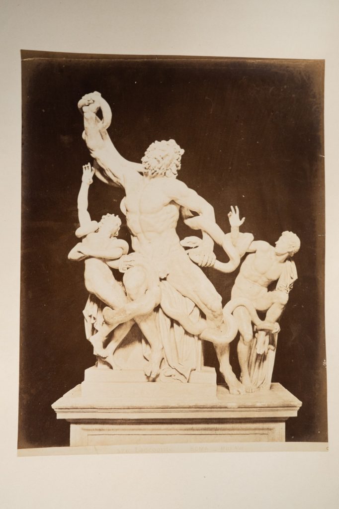 PHOTO Albumine Italie STATUE 19,5X25cm 1880