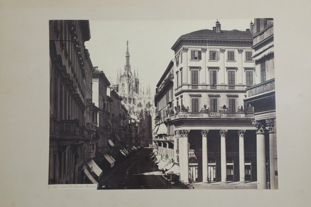 Giorgio Sommer 1880 albumine collé sur carton ITALIE Milan Duomo - 17x23cm