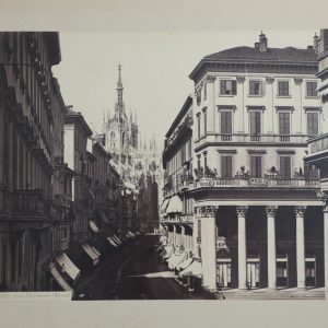 Giorgio Sommer 1880 albumine collé sur carton ITALIE Milan Duomo - 17x23cm