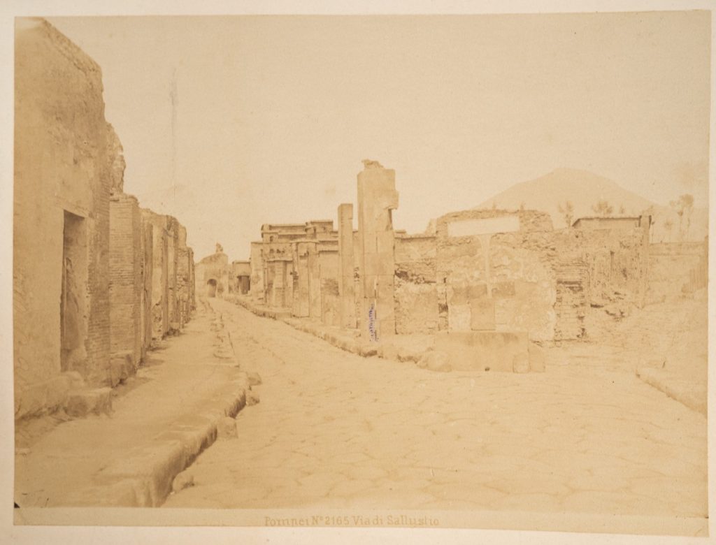 PHOTO Albumine Italie Pompei Viadi Sallustio 18x24cm 1880