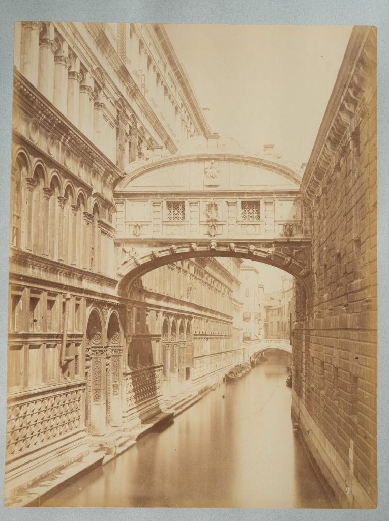PHOTO Albumine	Italie	Venise	27X35cm	1880 pont des soupirs