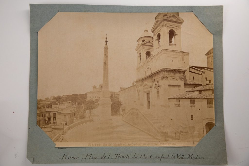 TIRAGE PHOTO	ALBUMINE 1880	ITALIE ROME 20X25cm