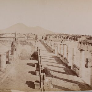 TIRAGE PHOTO	ALBUMINE, 1880	Italie Pompei Forum 21X26cm