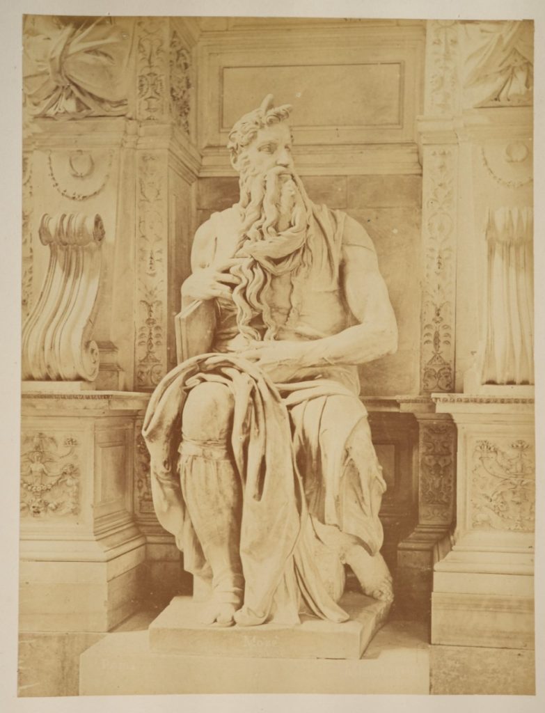 PHOTO Albumine ROME ITALIE  Moïse, Michel-Ange, Église de San Pietro 18,5X24,5cm