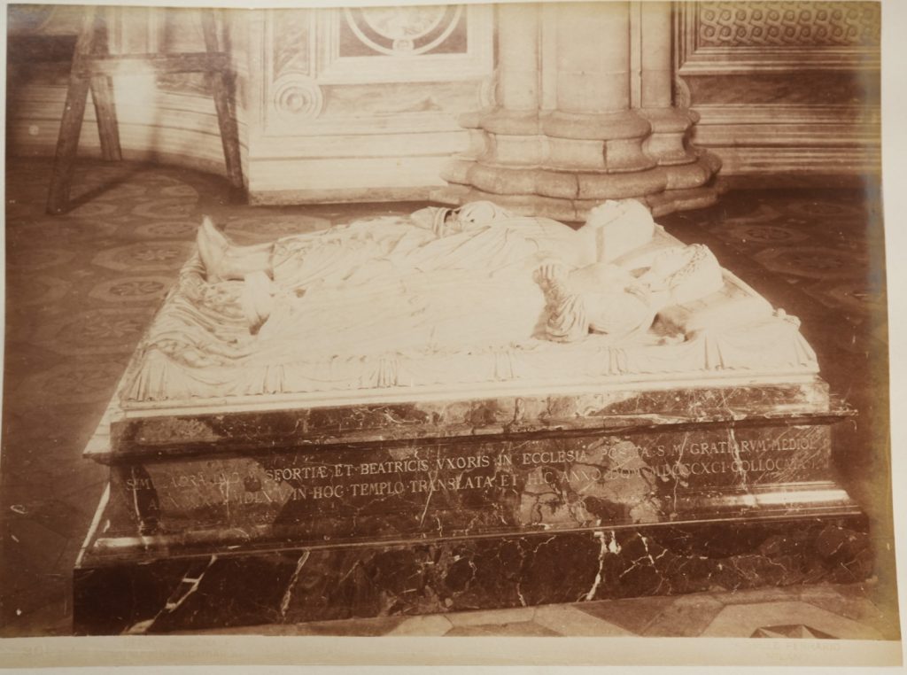 PHOTO Albumine	Italie	Monument funéraire - Cénotaphe de Lodovico il Moro et Beat