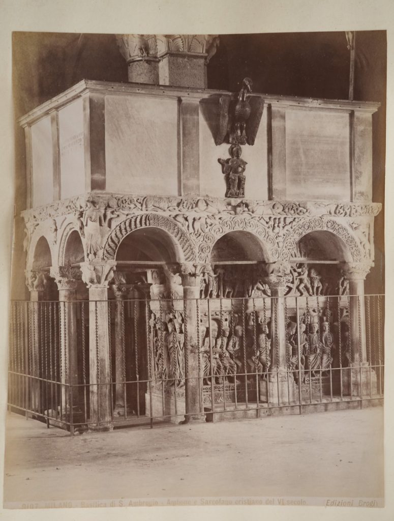 PHOTO Albumine	Italie	MILAN BASILIQUE SAINT AMBROGIO	20X25cm	1880