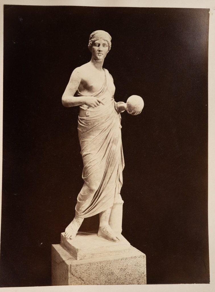 PHOTO Albumine Italie STATUE 19,5X25cm 1880