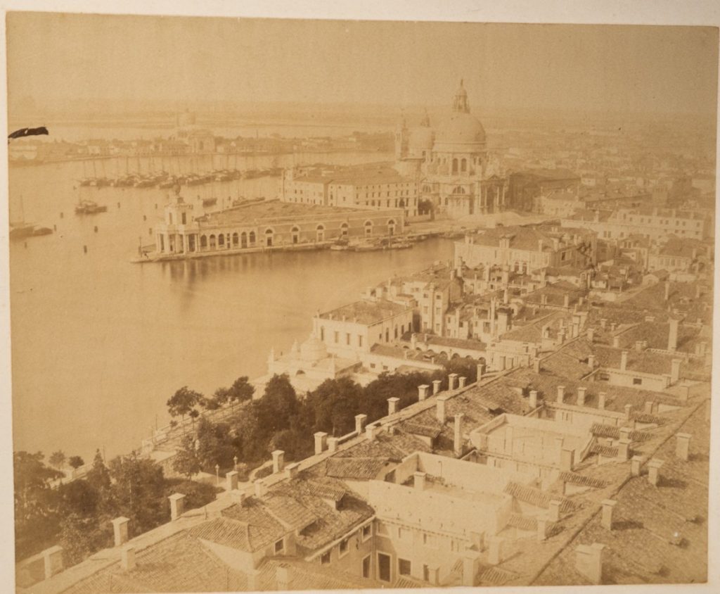 PHOTO Albumine Italie Campanile de San Marco Venise 20X24cm 1880