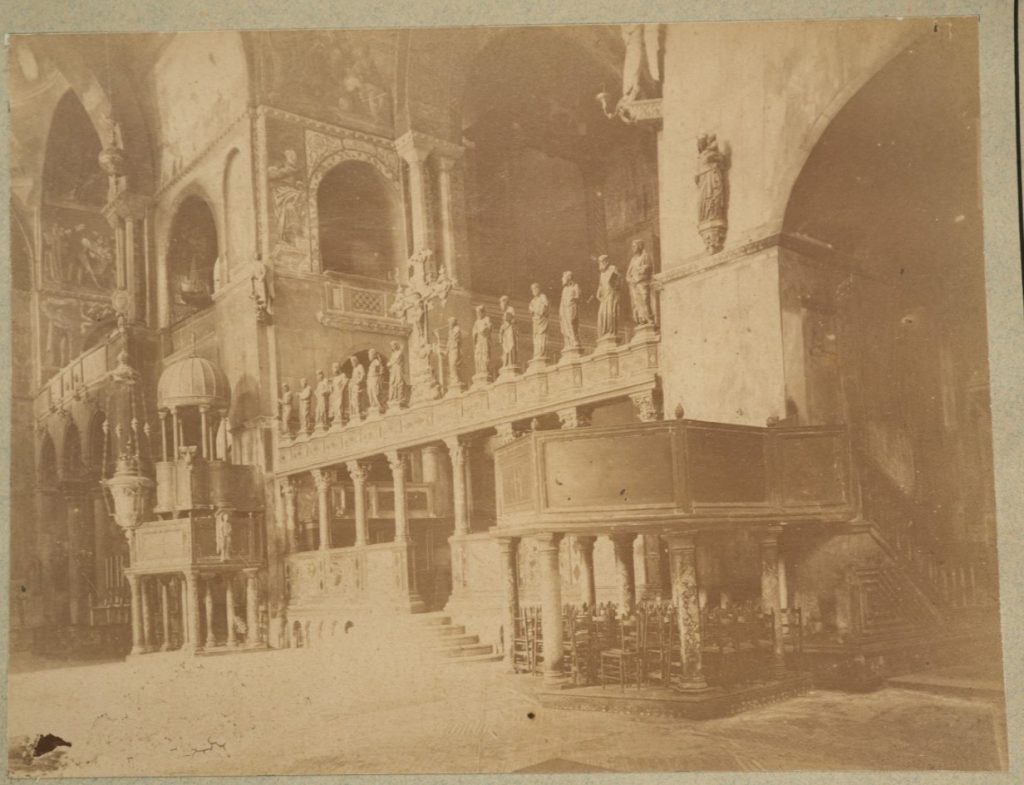 PHOTO Albumine	Italie	Jubé de Saint Marc	18X23cm	1880