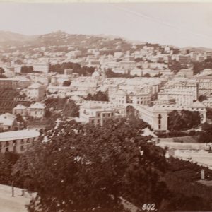TIRAGE PHOTO	ALBUMINE 1880	ITALIE GENES 9X14cm