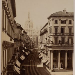 TIRAGE PHOTO ALBUMINE 1880 TAMPON SEC BROGI ITALIE  MILAN 19X25cm