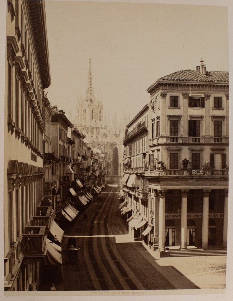 TIRAGE PHOTO ALBUMINE 1880 TAMPON SEC BROGI ITALIE  MILAN 19X25cm