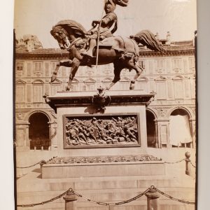 TIRAGE PHOTO ALBUMINE 1880 Italie 20X25cm Turin statut de Philibert de Savoie