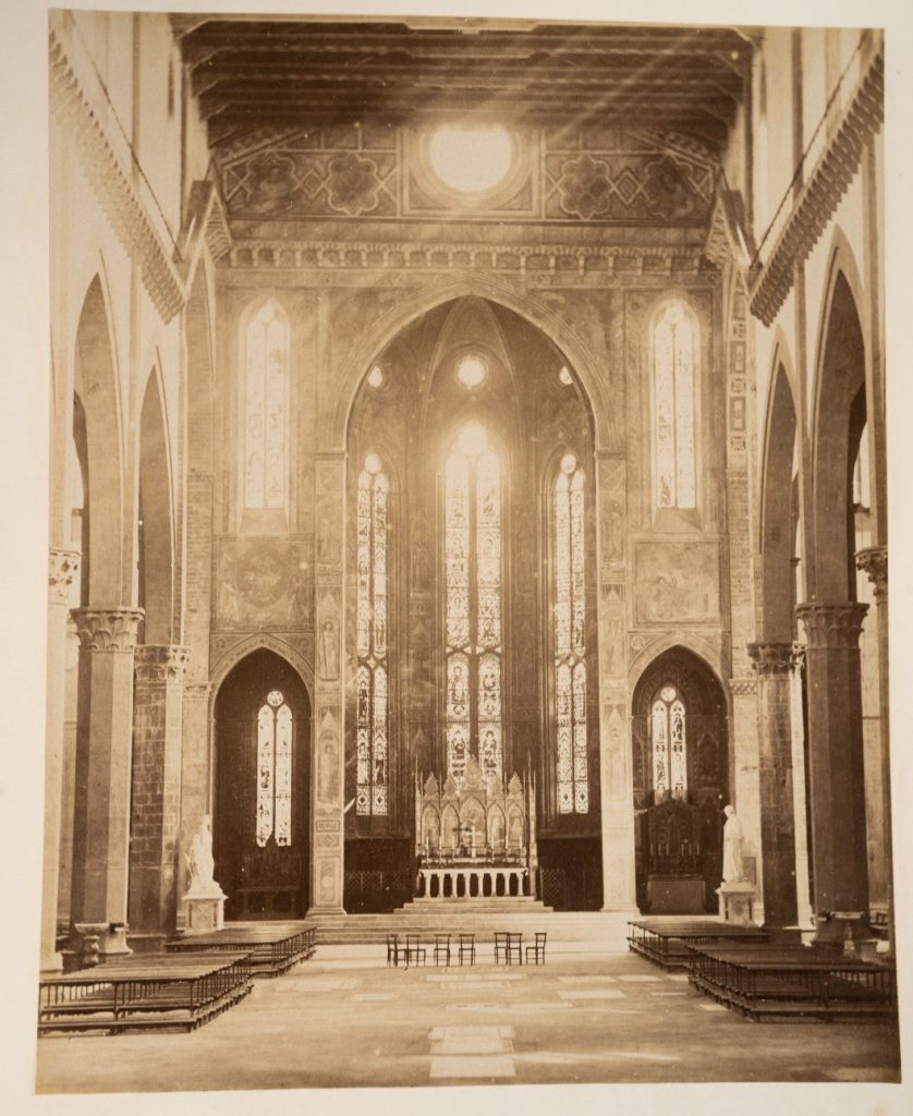 PHOTO Albumine Italie Basilique Santa Croce Florence 20X25cm 1880