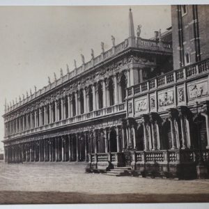 PHOTO 1870 ITALIE VENISE PLACE ST MARC Palais Royal	albumine 27x36CM