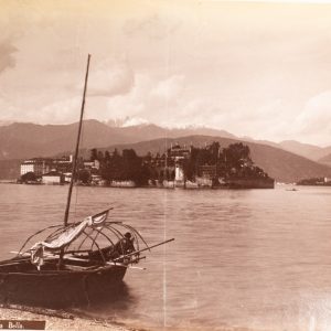 TIRAGE PHOTO ALBUMINE 1880 ITALIE 19X24cm ISOLA BELLA