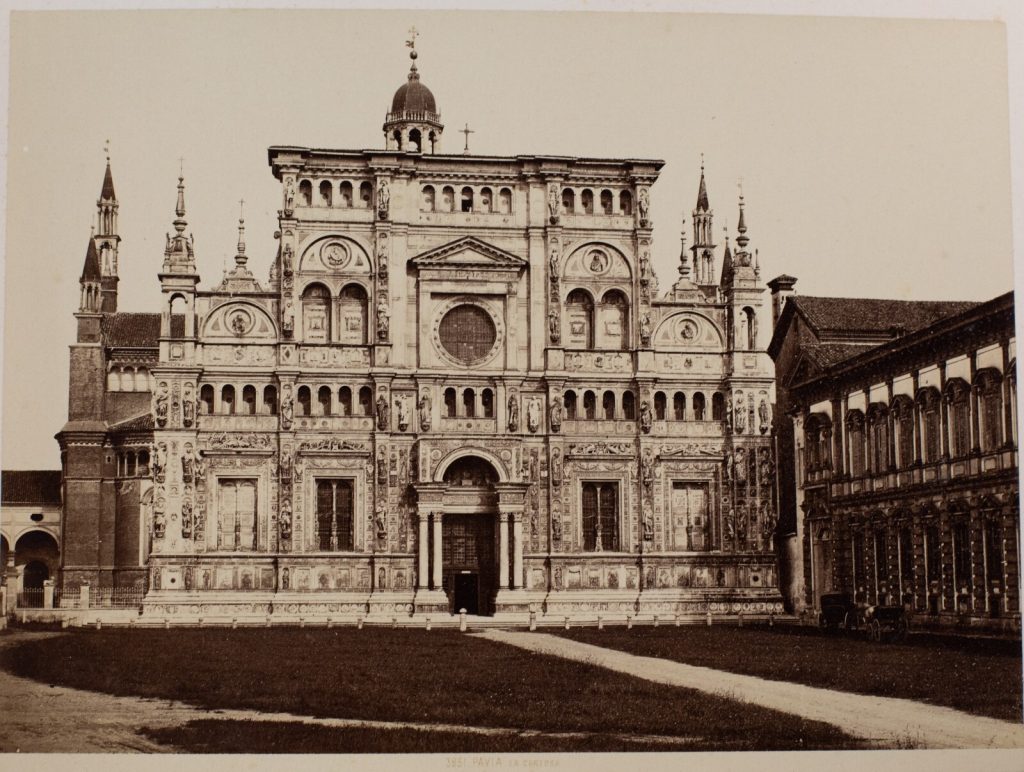 TIRAGE PHOTO ALBUMINE 1880 TAMPON SEC BROGI ITALIE  PAVIE 19X25cm