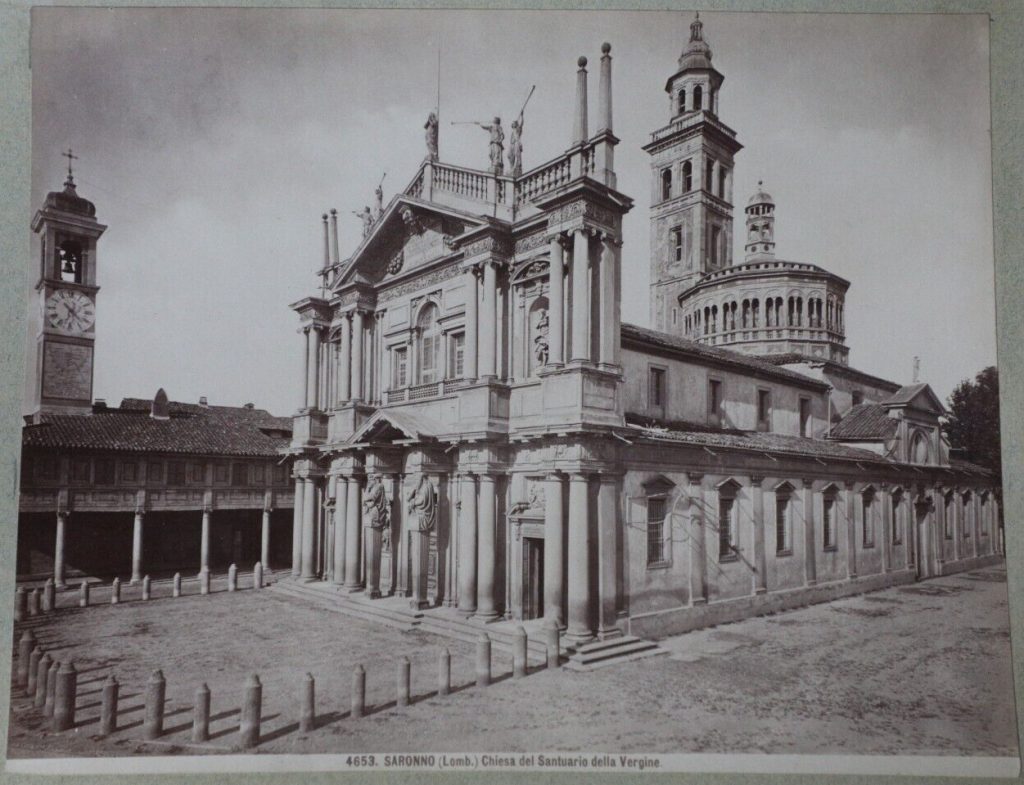 TIRAGE PHOTO	ALBUMINE 1880	SARONNO ITALIE EGLISE 20X25