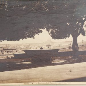 PHOTO-1880 ITALIE Rome Fontana dall Academia Francese-Papier Albumine 18x25cm
