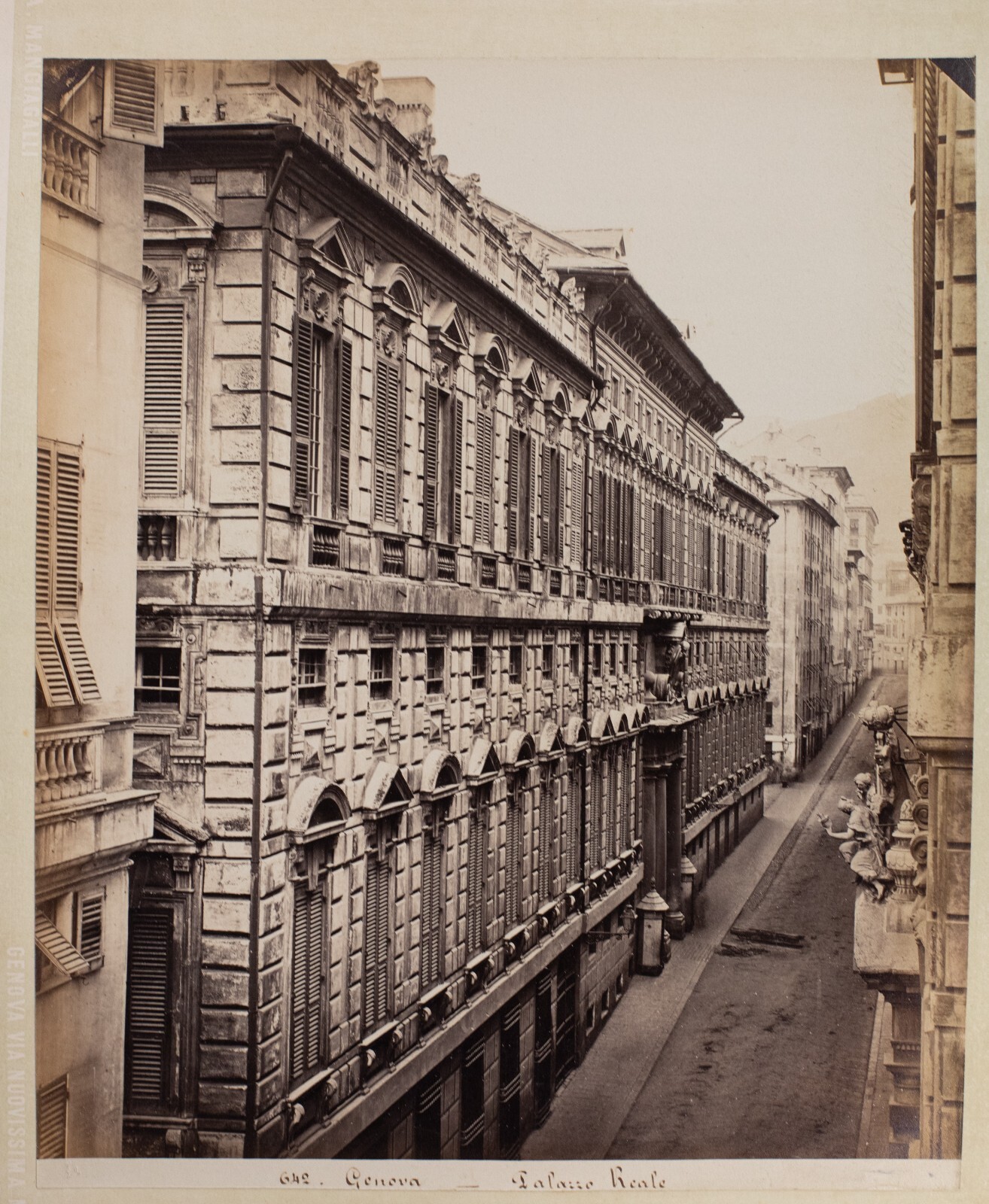 TIRAGE PHOTO ALBUMINE, 1880, A. MANGIAGALLI ITALIE GENES 23X29cm