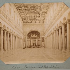TIRAGE PHOTO	ALBUMINE 1880	ITALIE ROME 20X25cm basilique ST Paul