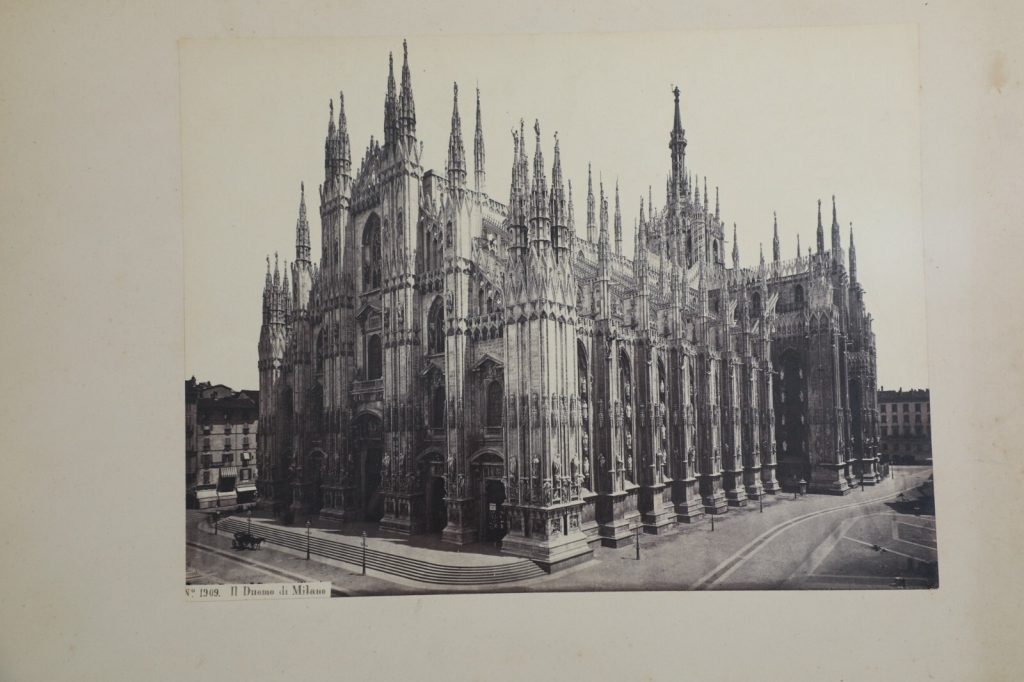 Giorgio Sommer 1880 albumine collé sur carton ITALIE Milan Duomo - 17x23cm