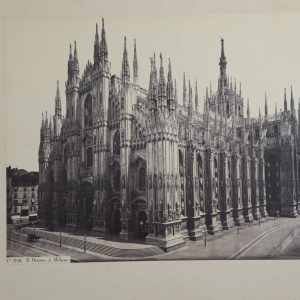 Giorgio Sommer 1880 albumine collé sur carton ITALIE Milan Duomo - 17x23cm