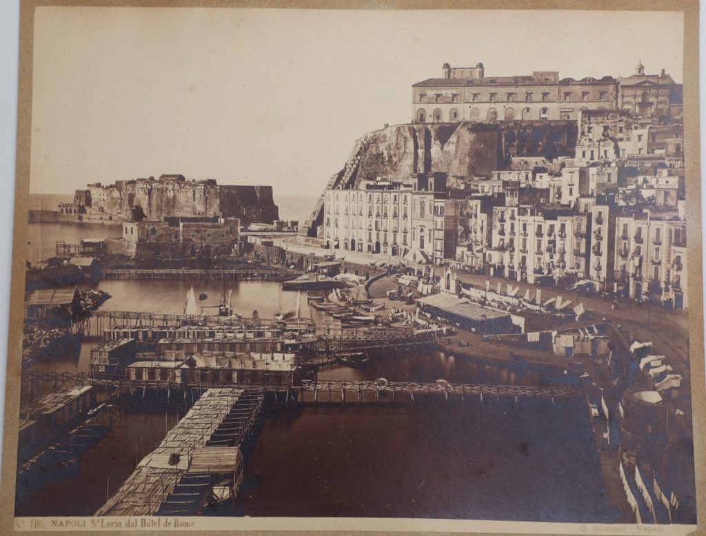 TIRAGE PHOTO-Giorgio Sommer 1880 Italie Naples Port-Papier Albumine 19x25cm