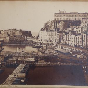 TIRAGE PHOTO-Giorgio Sommer 1880 Italie Naples Port-Papier Albumine 19x25cm