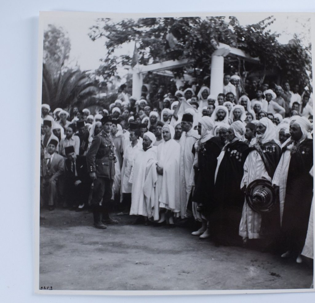 TIRAGE PHOTO argentique CIRCA 1955 VISITE Maroc Maréchal Juin 18X18cm