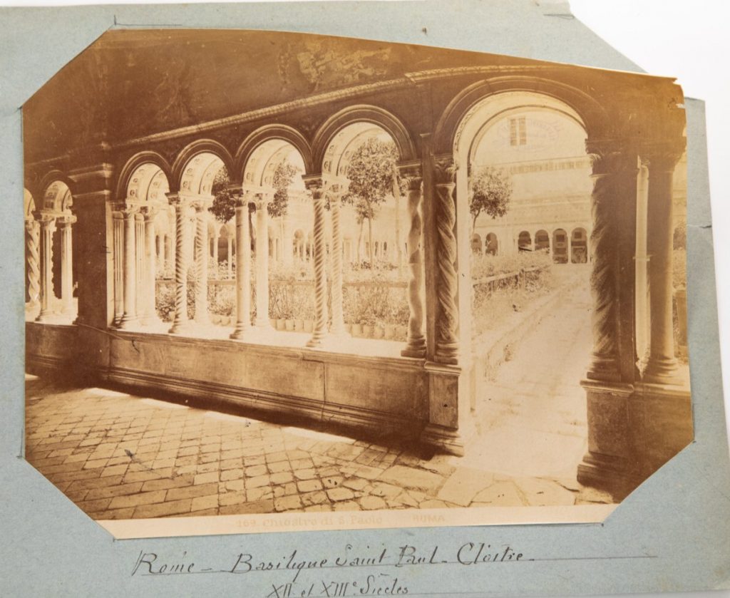 TIRAGE PHOTO	ALBUMINE 1880	ITALIE ROME 20X25cm basilique