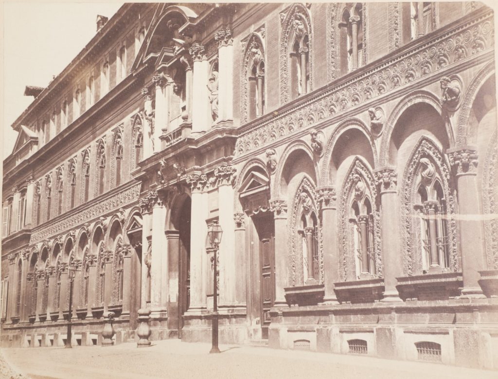 TIRAGE PHOTO-1880 Facade de l'hopital Milan Italie-Papier albuminé 19X25cm