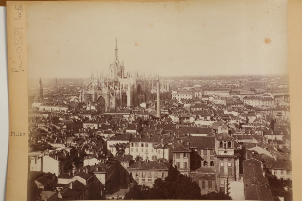 photo albumine CATHEDRALE MILAN 1880 20X25cm
