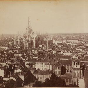 photo albumine  CATHEDRALE MILAN 20X25cm