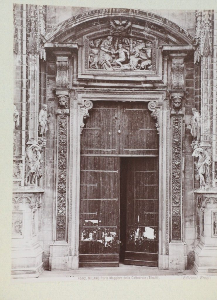 TIRAGE PHOTO ALBUMINE MILAN 1880 SUR CARTON 19X25cm CATHEDRALE