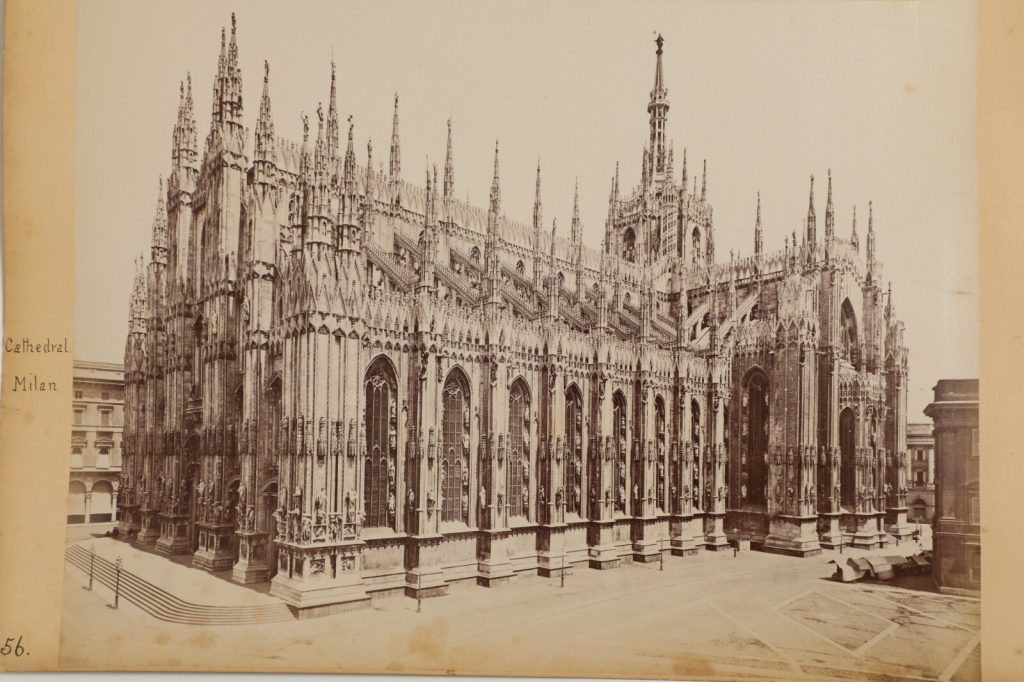 photo albumine CATHEDRALE MILAN 1880 20X25cm