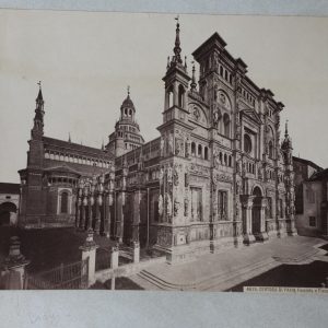 TIRAGE PHOTO	ALBUMINE 1880	CHARTREUSE DE PAVIE ITALIE 20X26cm