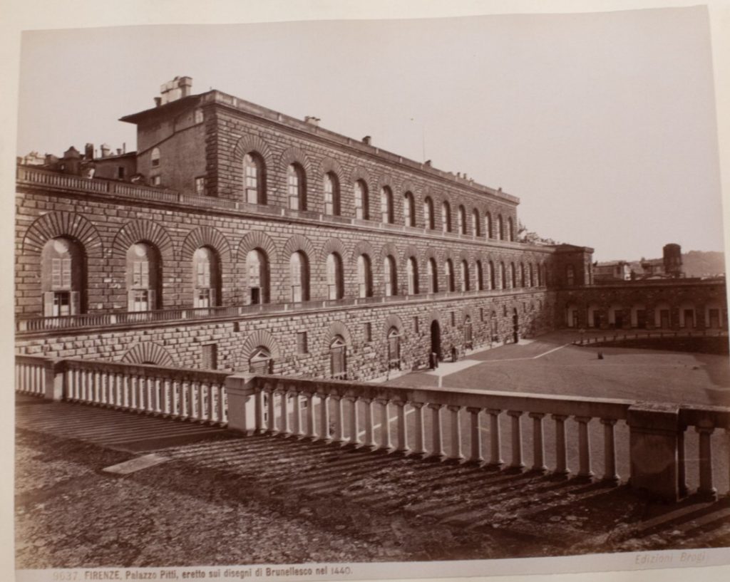 TIRAGE PHOTO ALBUMINE, 1880 ITALIE FLORENCE PALAIS PITTI BROGI 20X25cm