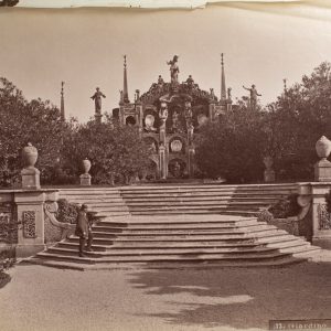 TIRAGE PHOTO ALBUMINE 1880 ITALIE 19X24cm ISOLA BELLA