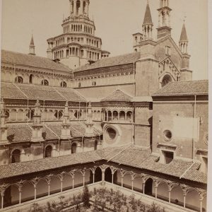 TIRAGE PHOTO ALBUMINE 1880 TAMPON SEC BROGI ITALIE  PAVIE 19X25cm