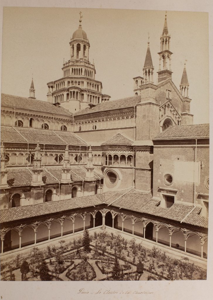 TIRAGE PHOTO ALBUMINE 1880 TAMPON SEC BROGI ITALIE  PAVIE 19X25cm