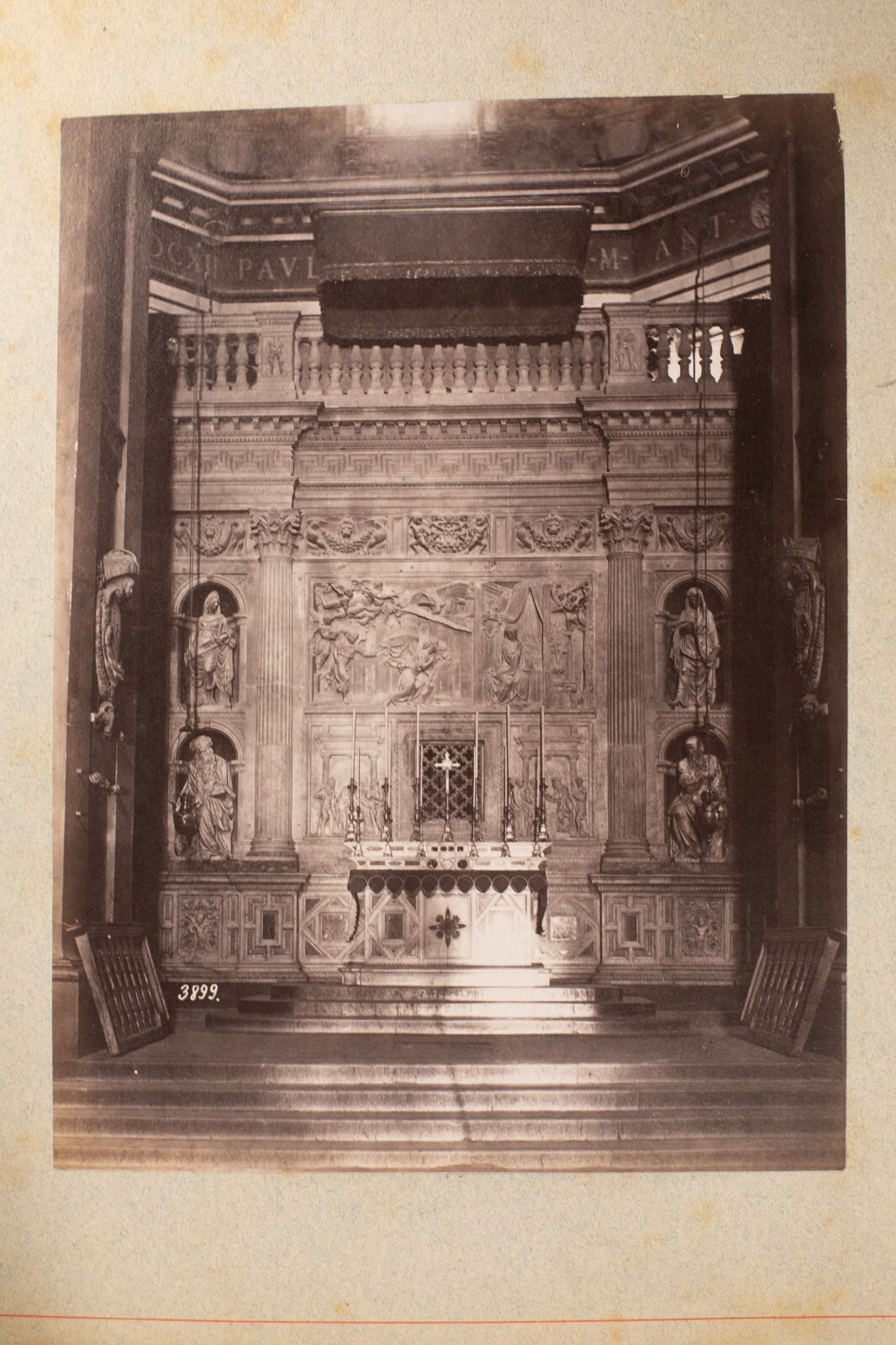 Lorette Sainte Maison TIRAGE PHOTO ALBUMINE, 1880, SUR CARTON ITALIE 20X25cm