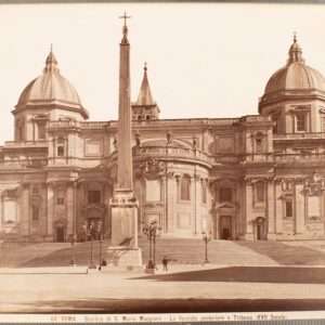 TIRAGE PHOTO ALBUMINE 1880 Italie 20X25cm Rome basilique sainte marie