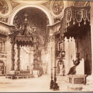 TIRAGE PHOTO ALBUMINE 1880 Italie 20X25cm Rome Vatican St Pierre