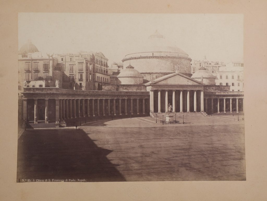 TIRAGE PHOTO-Robert Rive 1880 albumine collé sur carton ITALIE Naples 18X24CM